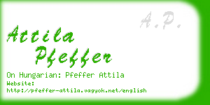 attila pfeffer business card